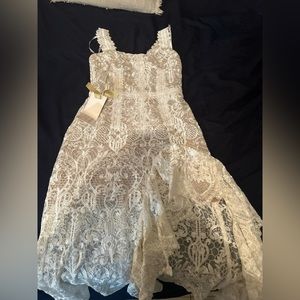Bronx and banco white lacy dress